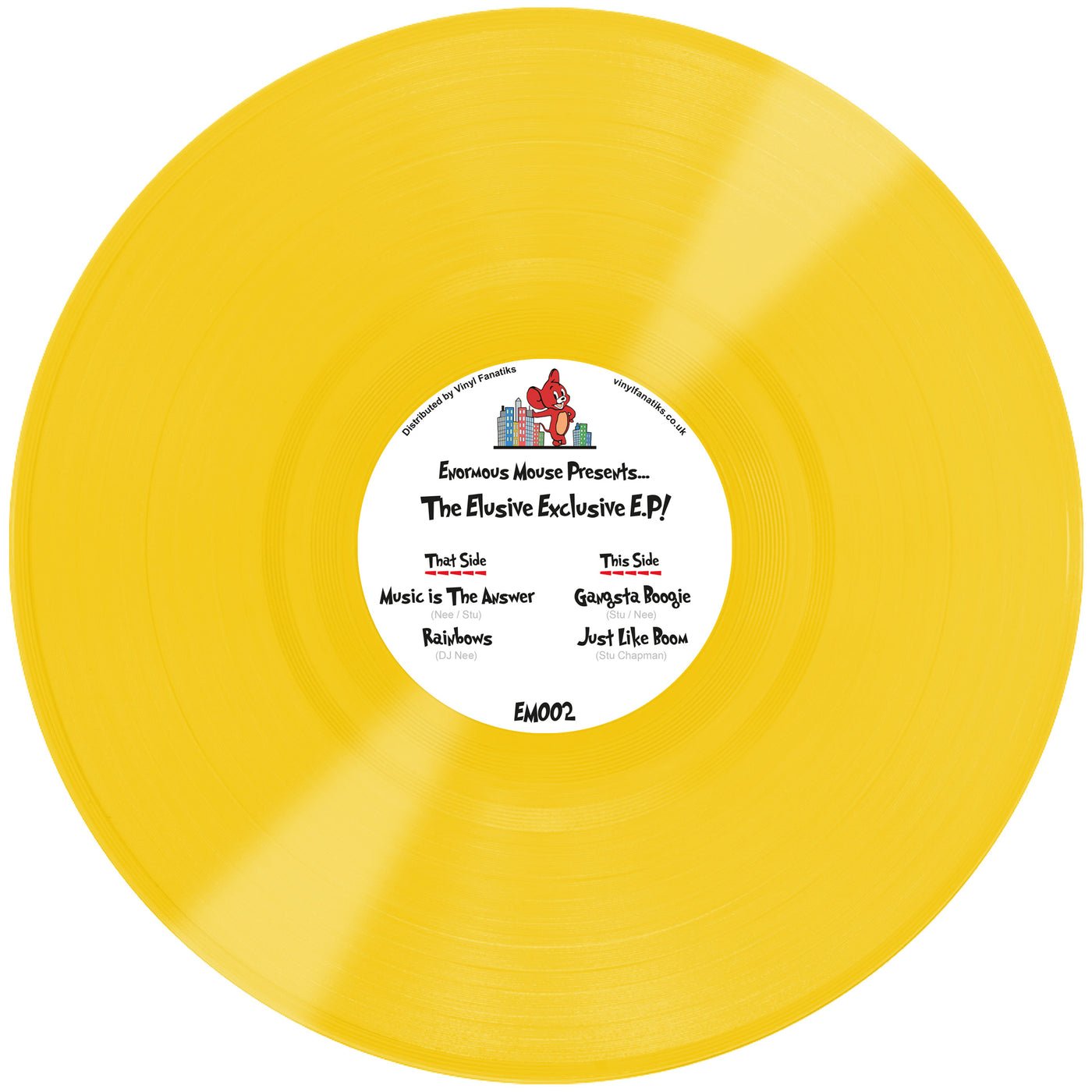 Stu & Nee - The Elusive Exclusive EP – YELLOW VINYL - Enormous Mouse