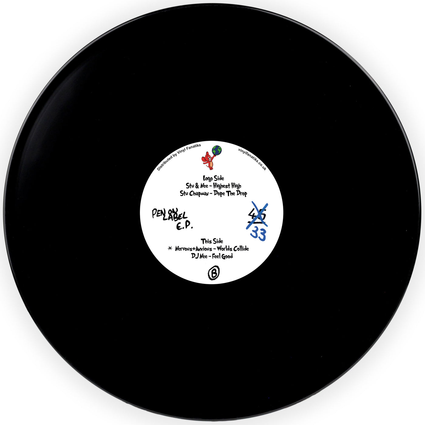 Stu & Nee + Nervous & Anxious - Pen On Label EP – Enormous Mouse (EM-VFS003)