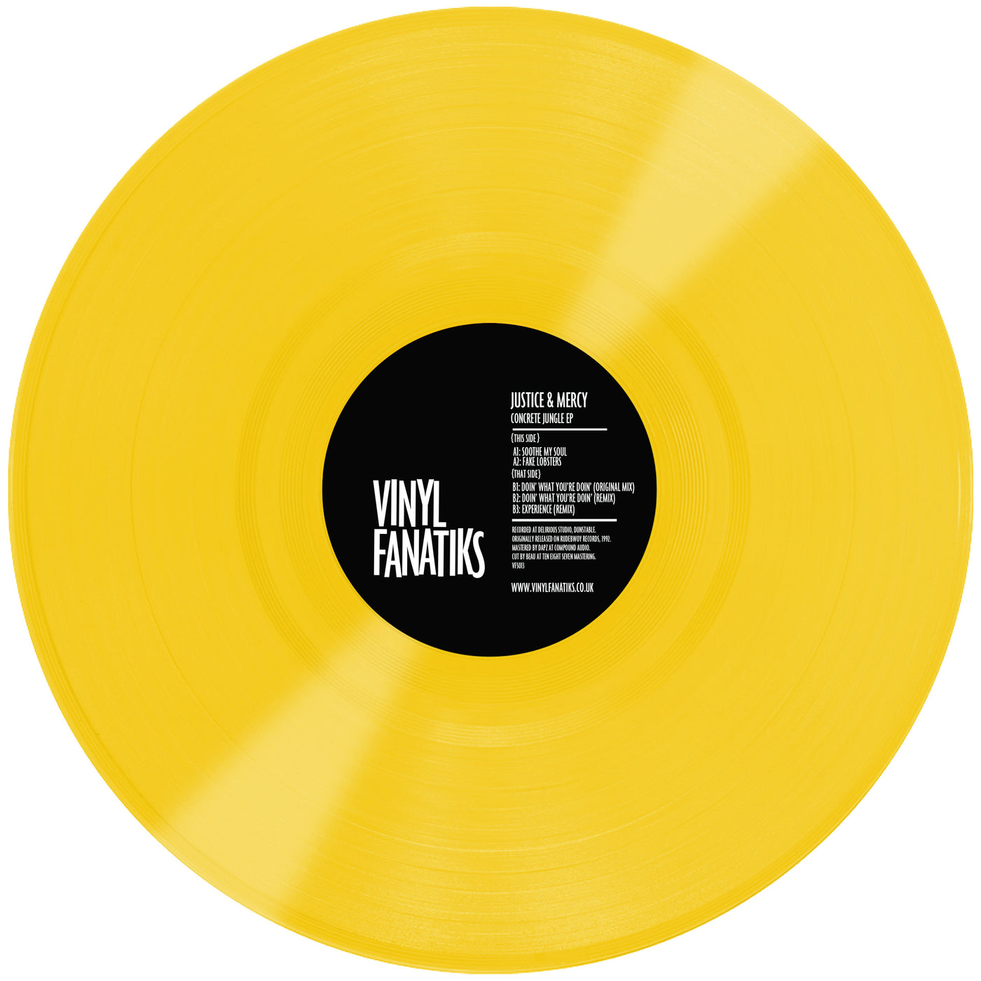 Justice & Mercy 'Concrete Jungle EP' - YELLOW VINYL - VFS013