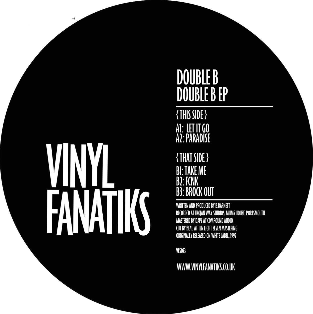 Double B (2-X-Treme) - The Double B EP – VFS073 - BLACK VINYL