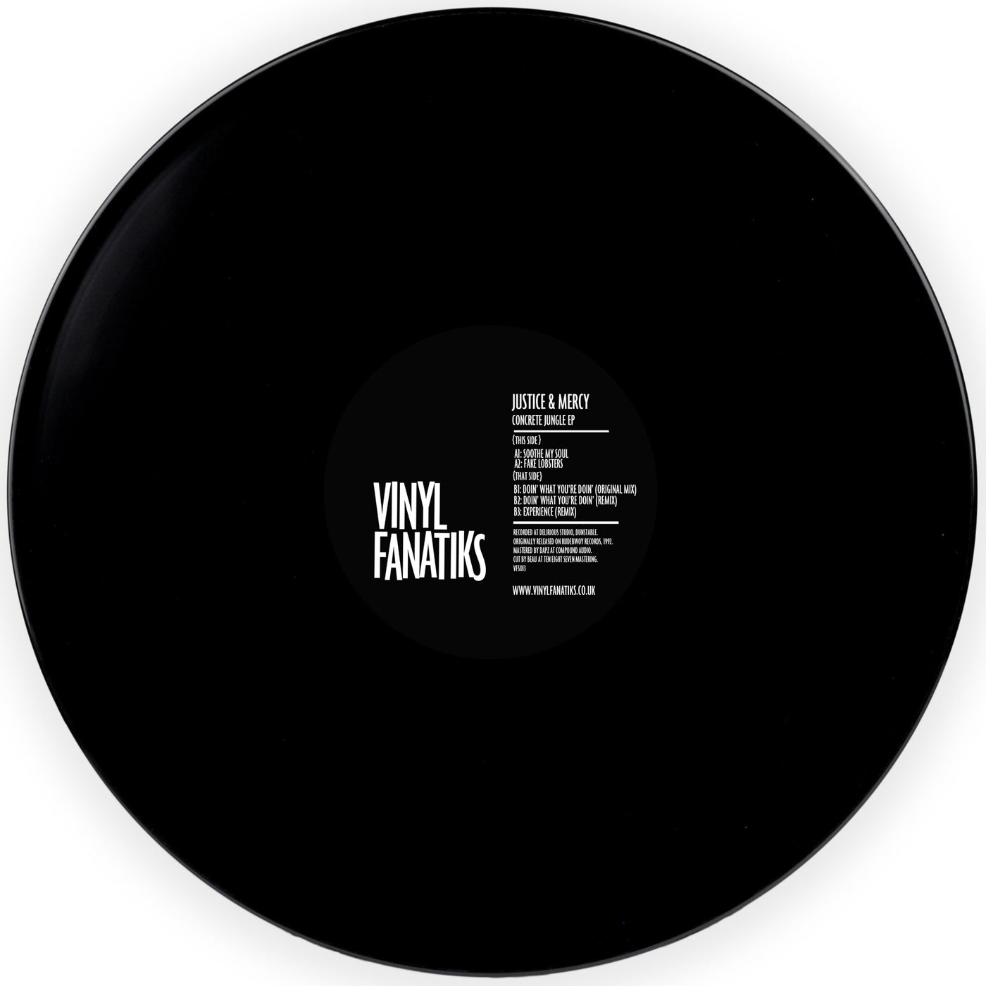 Justice & Mercy 'Concrete Jungle EP' - YELLOW VINYL - VFS013